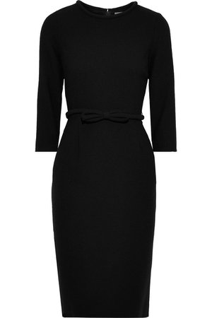 Black Harriet bow-detailed wool-crepe dress | Sale up to 70% off | THE OUTNET | GOAT | THE OUTNET