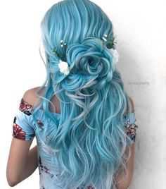 blue rose hair