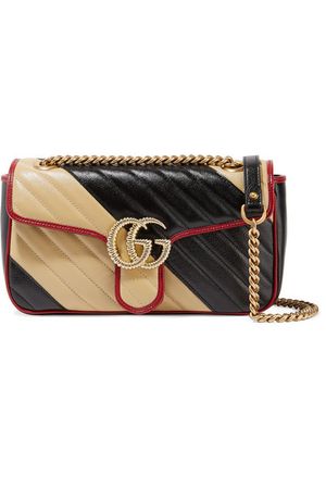 Gucci | GG Marmont small color-block quilted leather shoulder bag | NET-A-PORTER.COM