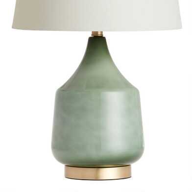 Jade Green Ombre Glass Table Lamp Base | World Market