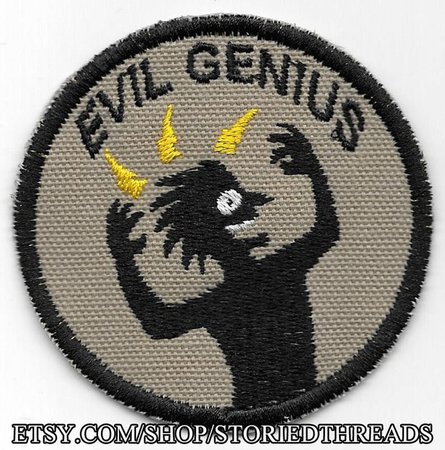 Evil Genius Geek Merit Badge Patch | Etsy