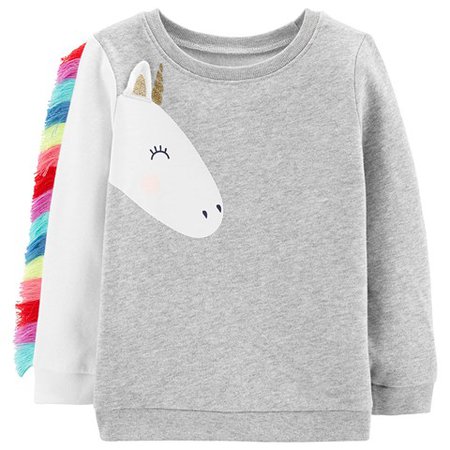 Carter's Grey Unicorn Arm Sweatshirt | AlexandAlexa