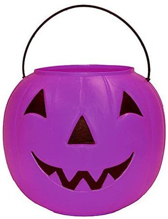 Amazon.com: Halloween Pumpkin Candy Bucket - Purple: Toys & Games