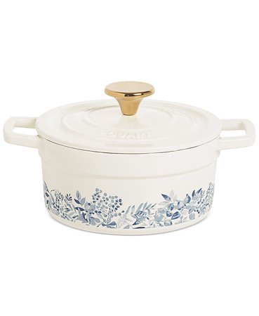 Martha Stewart Collection 2-Qt. Floral Cast Iron Dutch Oven, Created for Macy's & Reviews - Cookware - Kitchen - Macy's