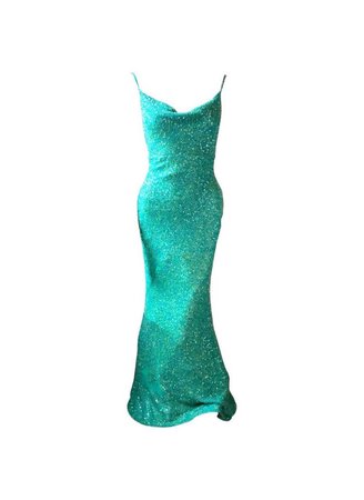 green sparkle sparkly dress gown