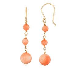 Coral drop earrings