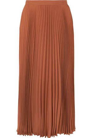 Valentino | pleated silk midi skirt