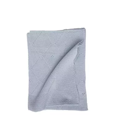 Cuclie Classic Knit Receiving Blanket, Infant Unisex, Blue - Macy's