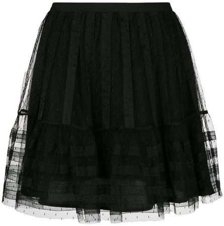 tulle pleated short skirt