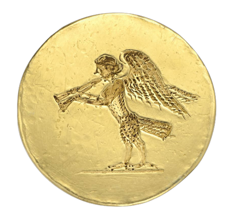 Gold ring with a siren