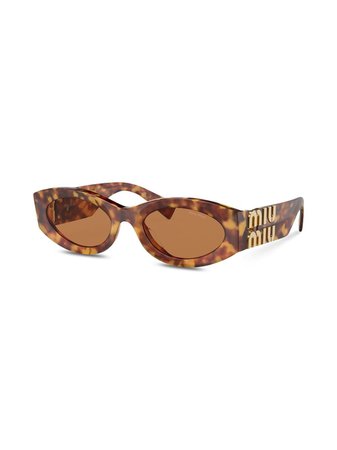 Miu Miu Eyewear Tortoiseshell cat-eye Sunglasses - Farfetch