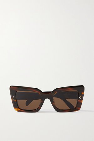 Tortoiseshell Oversized square-frame leopard-print acetate sunglasses | Celine | NET-A-PORTER
