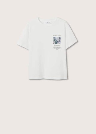 Printed cotton-blend t-shirt - Women | Mango USA