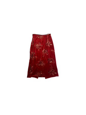 plus size red velour skirt whimsigoth