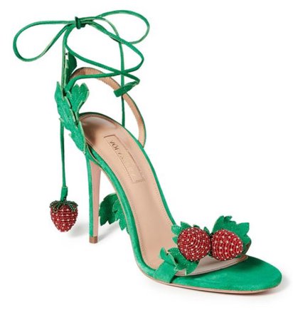 sandal -green-strawberry-Pinterest