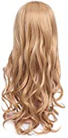 Amazon.com : Long Wavy Golden Blonde Wig With Bangs Heat Resistant Sysnthetic Hair Full Wig For Women Lady Natural Cosplay Party : Beauty