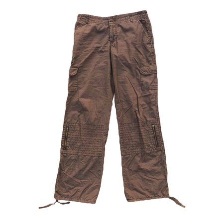 low rise brown cargo pants