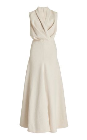 The Emelie Wrapped Silk Crepe Maxi Dress By Brandon Maxwell | Moda Operandi