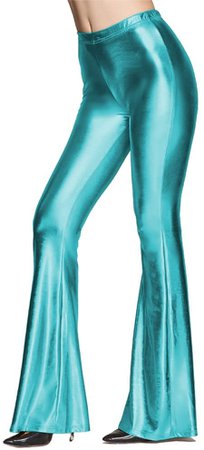 Amazon.com: Women Shiny Slim Fit Bell Bottom Flare Pants Metallic Bootcut Palazzo Retro 70s Glam Yoga Fall Leggings (XXL, Black): Clothing