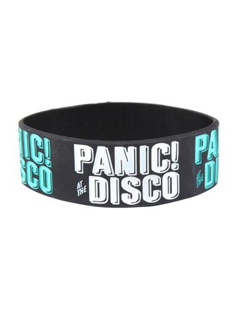 Panic! At The Disco Logo Repeat Rubber Bracelet | Hot Topic