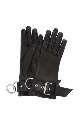 Fetish Silk-Lined Leather Gloves By Balenciaga | Moda Operandi