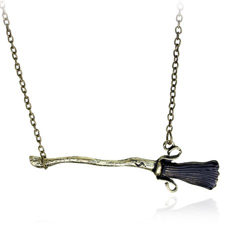 Broomstick Necklace Pendant Wizard Witches Jewelry Accessory for Halloween | eBay