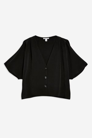 Pleat Sleeve Top - Shirts & Blouses - Clothing - Topshop