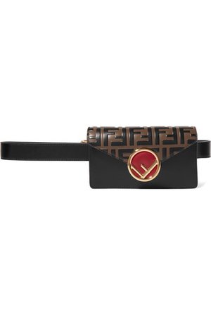 Fendi | Embellished embossed leather belt bag | NET-A-PORTER.COM