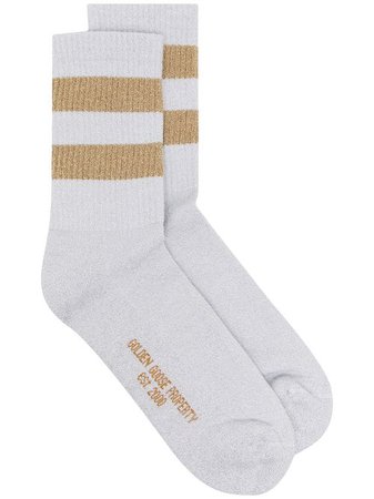 Golden Goose Stripe Trim Lurex Socks - Farfetch