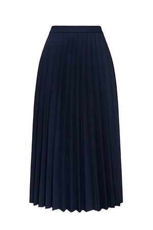 темно синяя юбка плиссе