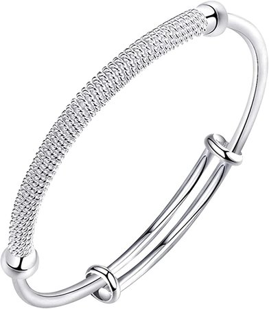 Amazon.com: Charm Womens Bracelet Jewelry Bracelet Gift Bangle Adjustable Silver Fashion Bracelets Prw-30 Chain Set (A, One Size) : Clothing, Shoes & Jewelry