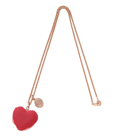 Q-Pot | Love Heart Macaron Necklace (Red)