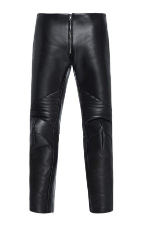 Leather Straight-Leg Biker Pants by Bottega Veneta | Moda Operandi