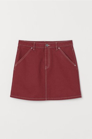 Denim skirt - Rust red - | H&M GB