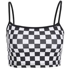black and white checkered crop top - Google Arama