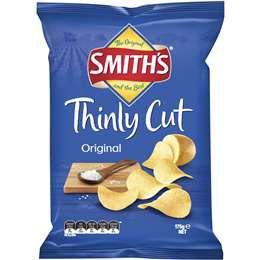 Smith's Chips Share Pack Thinly Cut Original 175g | Woolworths