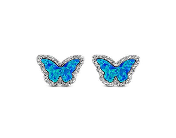blue butterfly earrings - Google Search