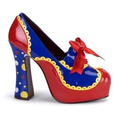 red and blue heel