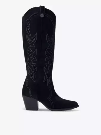 MAJE - Embroidered suede cowboy boots | Selfridges.com