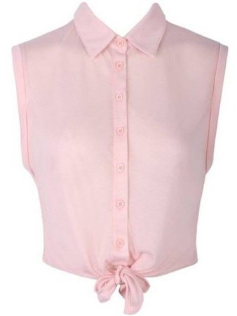 pink knotted shirt