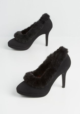 Collectif Lulu Hun x Collectif Fur For the black Heel in Black | ModCloth