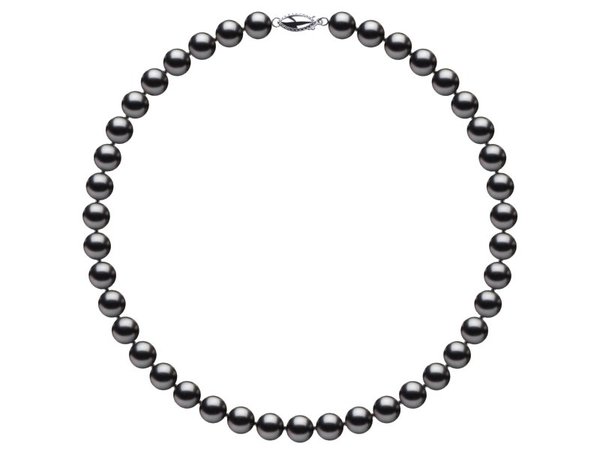 8 x 9mm Black Freshwater Pearl Necklace Choker | American Pearl