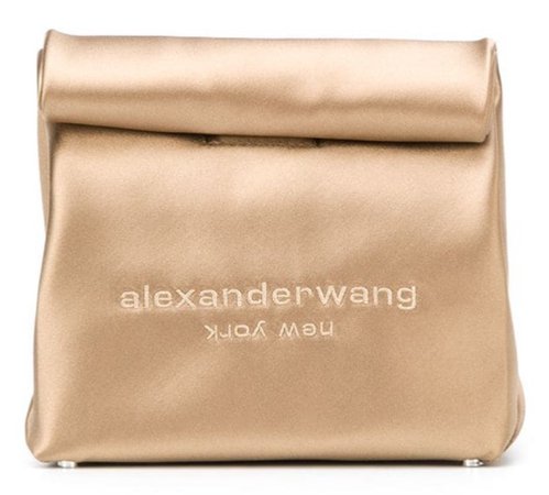 ALEXANDER WANG Walnut Lunch-Bag Clutch