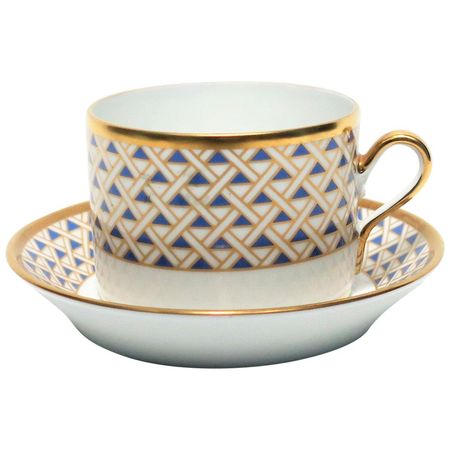 Richard Ginori Designer Italian White and Gold Coffee or Tea Cup, circa 1960s For Sale at 1stDibs