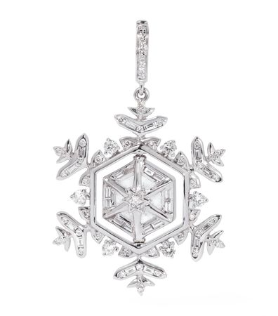 Annoushka White Gold Spinning Snowflake Amulet | Harrods DE