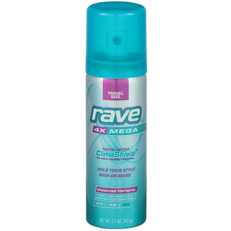 Rave 4X Mega Hairspray Unscented 1.5 Ounce - Walmart.com