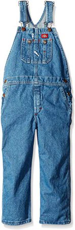 Amazon.com: Dickies Little Boys' Denim Bib Overall - Preschool, Stone Washed Indigo Blue, Small/4: Clothing