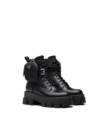 boots shoes black Prada
