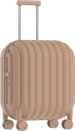 Amazon.com | artrips Carry On Luggage with 8 Spinner Wheels,20''Spinner Luggage with Cover Protector,PC Lightweight Hardside Luggage,Travel Suitcase with Bread Design,TSA Lock, White, 47L | Luggage Sets