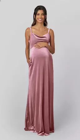 Kennedy Blue Drew Velvet Maternity Bridesmaid Dress | The Wedding Shoppe